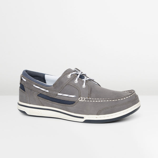 Dark Grey/Navy Nubuck Triton Boat Shoes