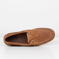 Brown Tan Vintage Leather Schooner Boat Shoes