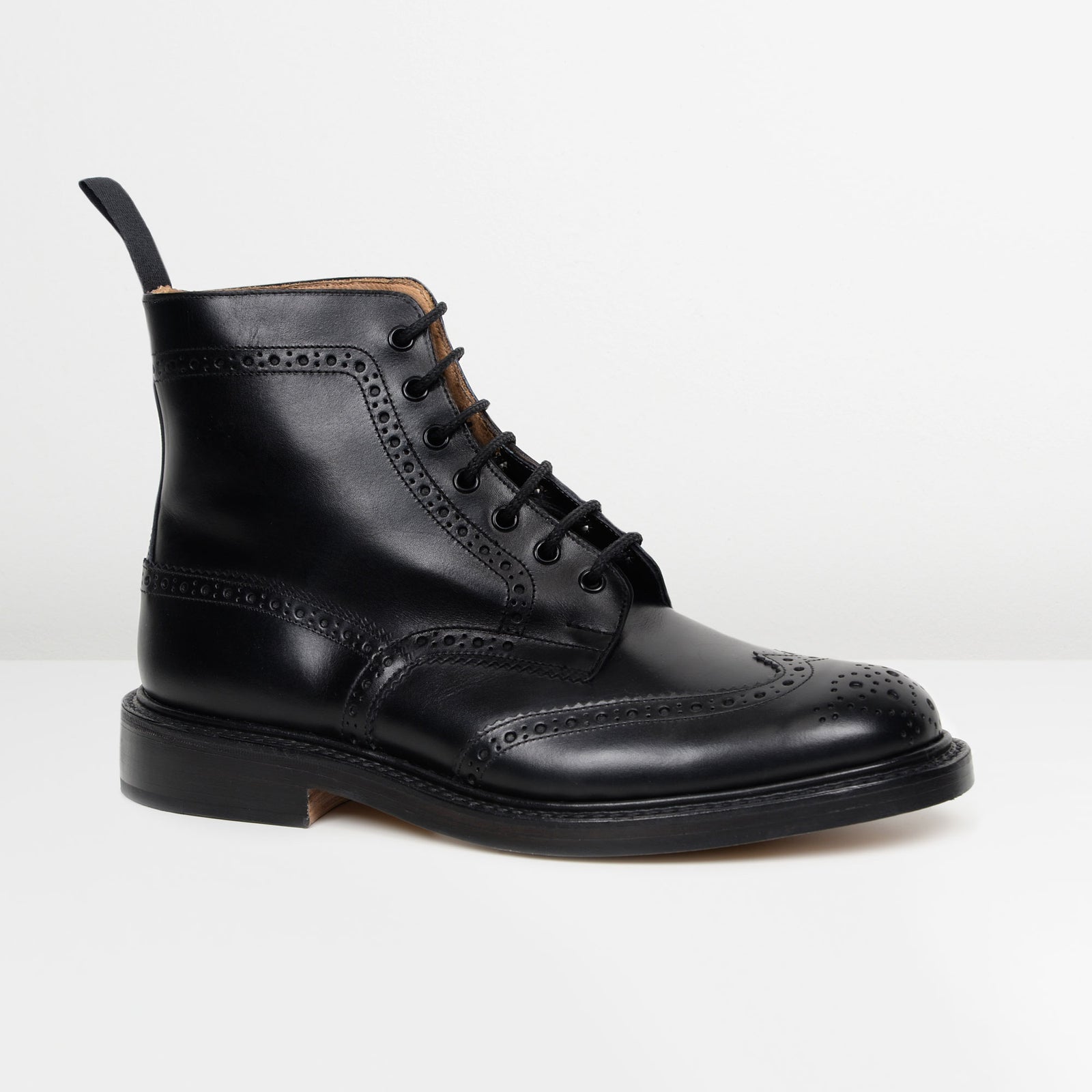 Black Stow 5634 Derby Brogue Boots